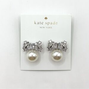 Kate Spade bowknot with pearl earrings